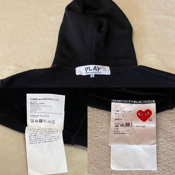 COMME DES GARCONS PLAY Double Heart Zip Hoodie - Picture 6 of 10